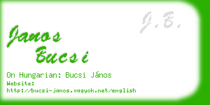 janos bucsi business card